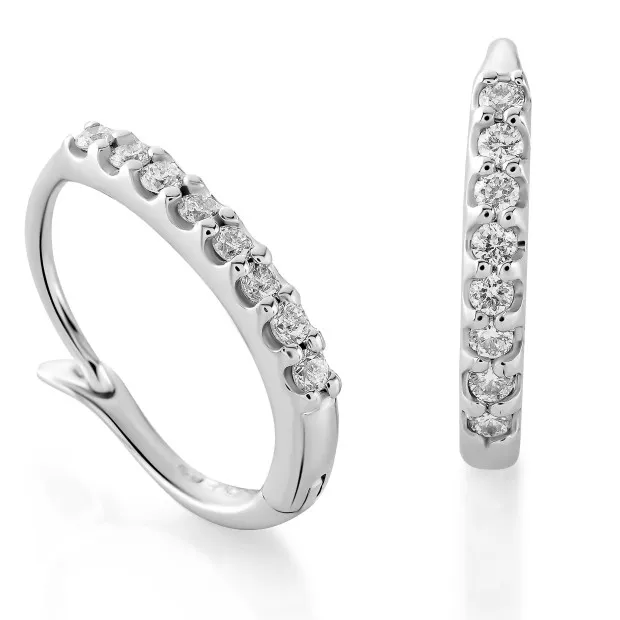 orphelia Elaisa White-gold 18k Hoop Earrings OD-5291