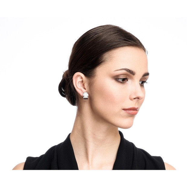 Orphelia Elina White-gold 18k Clip Earrings OD-5272