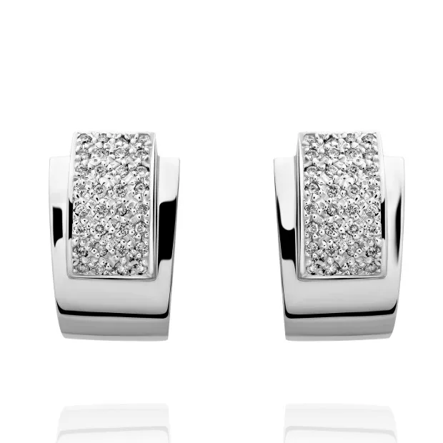 orphelia Elina White-gold 18k Clip Earrings OD-5272