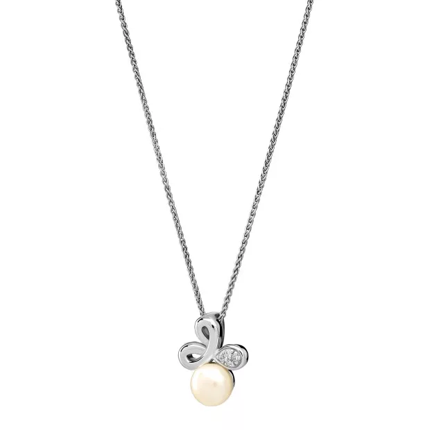 Orphelia Elisabeth Silver Set: Chain-pendant + Earrings SET-7511