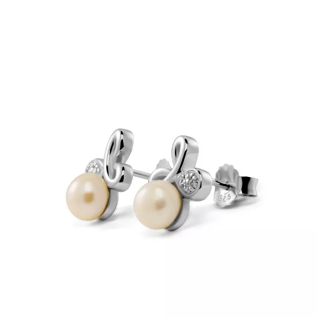 Orphelia Elisabeth Silver Set: Chain-pendant + Earrings SET-7511