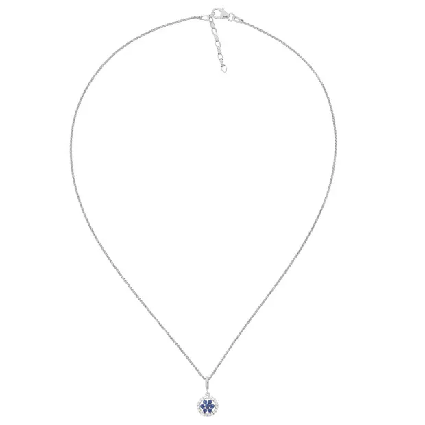Orphelia 'Erina' Women's Sterling Silver Chain With Pendant - Silver ZH-7047
