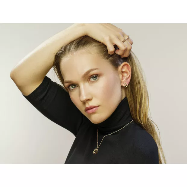 Orphelia Estelle Silver Set: Chain-pendant + Earrings SET-7516/RG