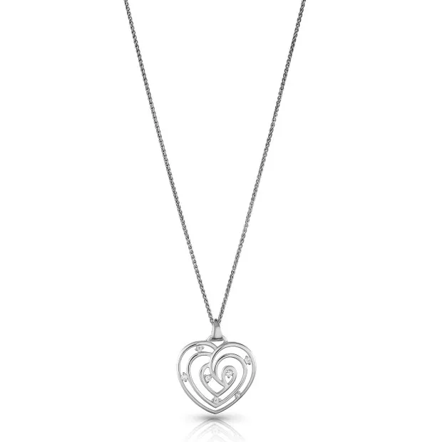 Orphelia Euphoria Silver Set: Chain-pendant + Earrings SET-7522