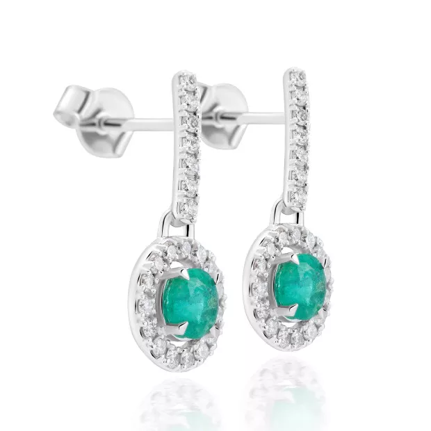 Orphelia Evina White-gold 18k Drop Earrings OD-5332/EM