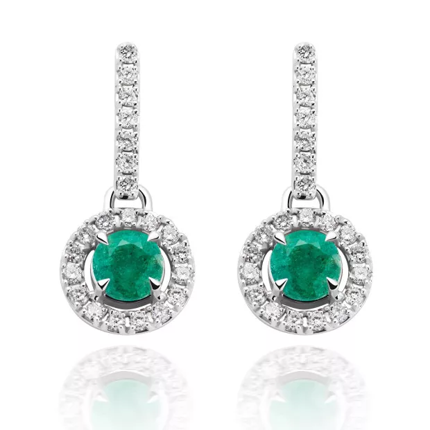 orphelia Evina White-gold 18k Drop Earrings OD-5332/EM