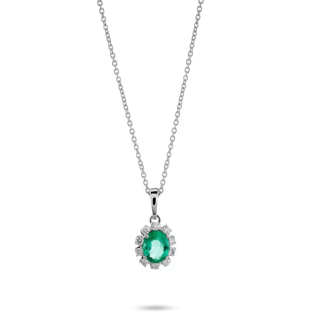 orphelia Fara White-gold 18k Pendant With Chain KD-2045/EM