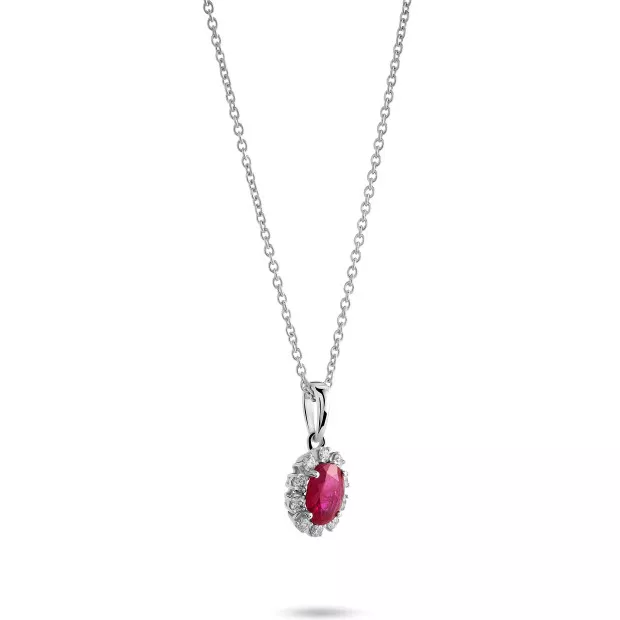 Orphelia Fara White-gold 18k Pendant With Chain KD-2045/RU