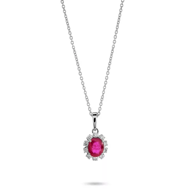 orphelia Fara White-gold 18k Pendant With Chain KD-2045/RU