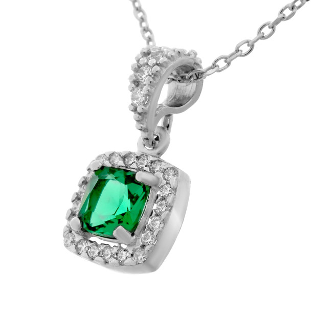 Orphelia Faustine Silver Chain With Pendant ZH-7199/GR