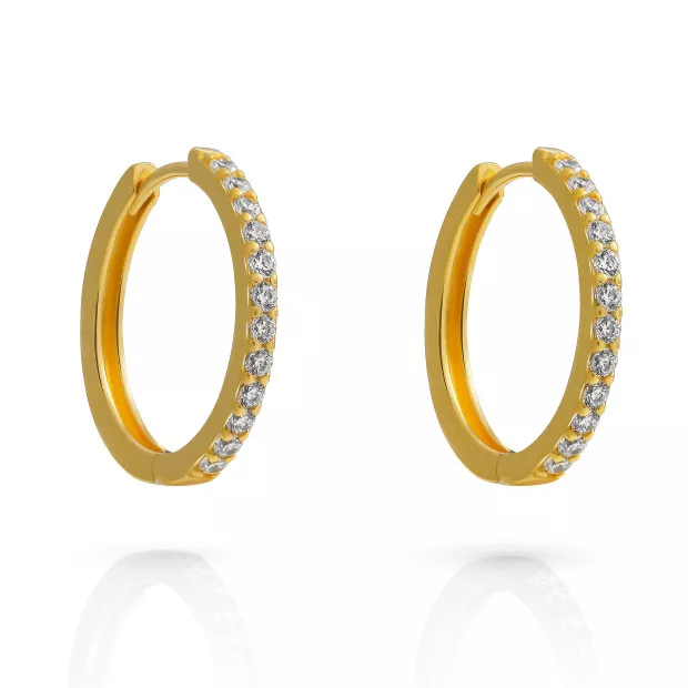 orphelia Fay Sterling Silver Hoop Earrings ZO-7557/G