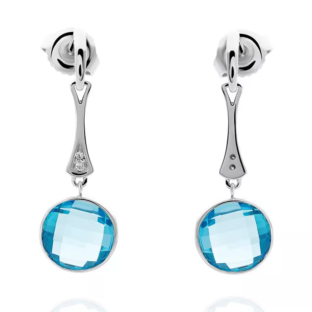 Orphelia Francesca White-gold 18k Drop Earrings OD-5341