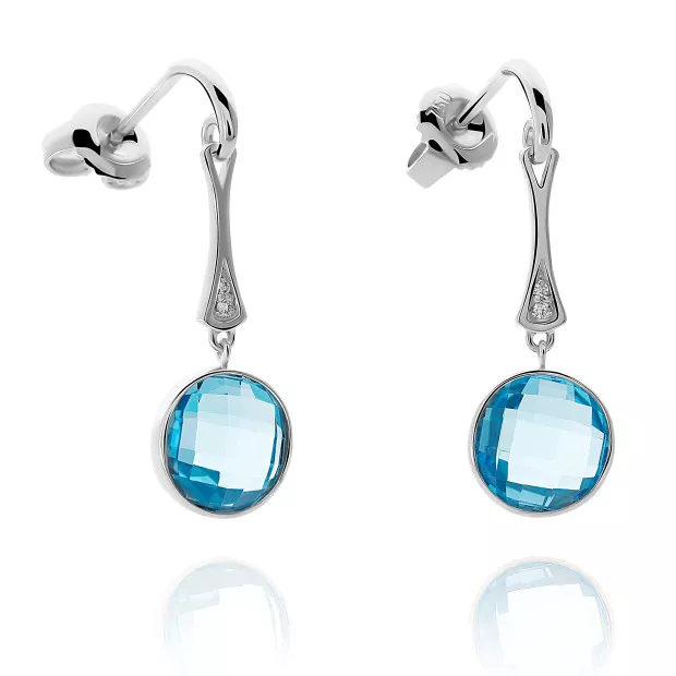 orphelia Francesca White-gold 18k Drop Earrings OD-5341