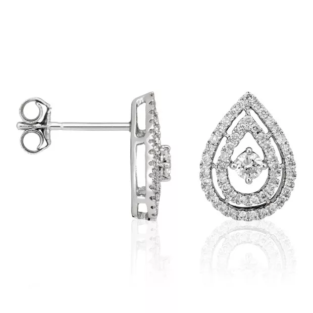 Orphelia Gianna White-gold 18k Stud Earrings OD-5298