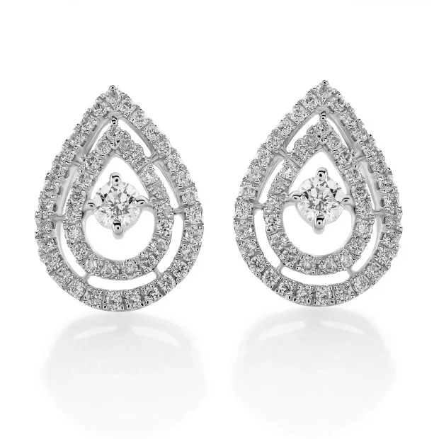 orphelia Gianna White-gold 18k Stud Earrings OD-5298