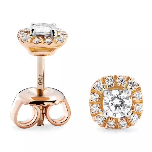 Orphelia Gilda Two-tone 18k Stud Earrings OD-5027/1