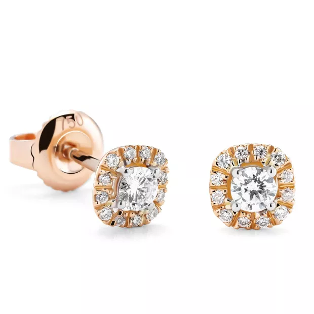 Orphelia Gilda Two-tone 18k Stud Earrings OD-5027/1