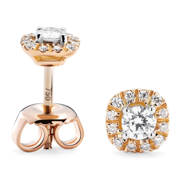 Orphelia Gilda Two-tone 18k Stud Earrings OD-5028/1