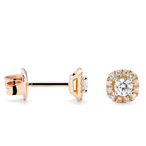 Orphelia Gilda Two-tone 18k Stud Earrings OD-5028/1