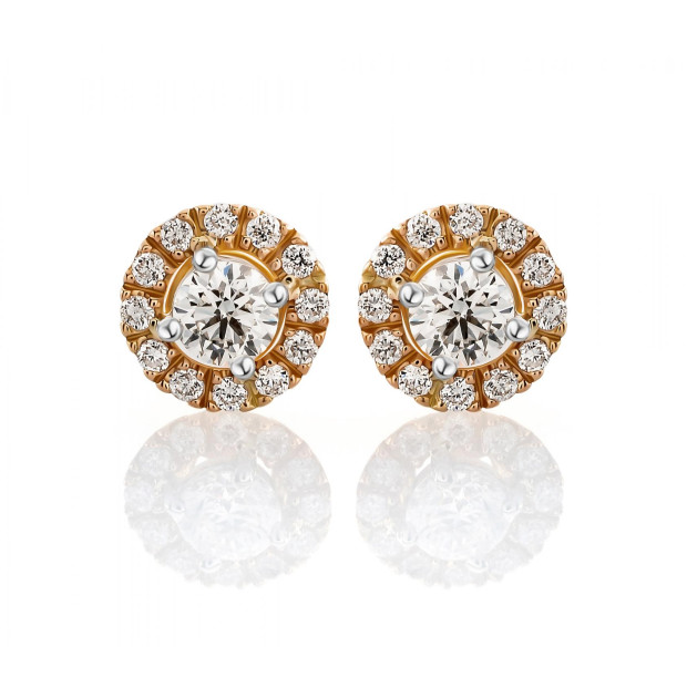 Orphelia Gilda Two-tone 18k Stud Earrings OD-5029/1