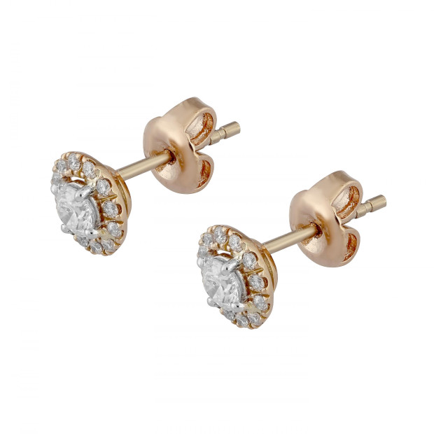 Orphelia Gilda Two-tone 18k Stud Earrings OD-5029/1