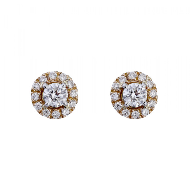 Orphelia Gilda Two-tone 18k Stud Earrings OD-5029/1