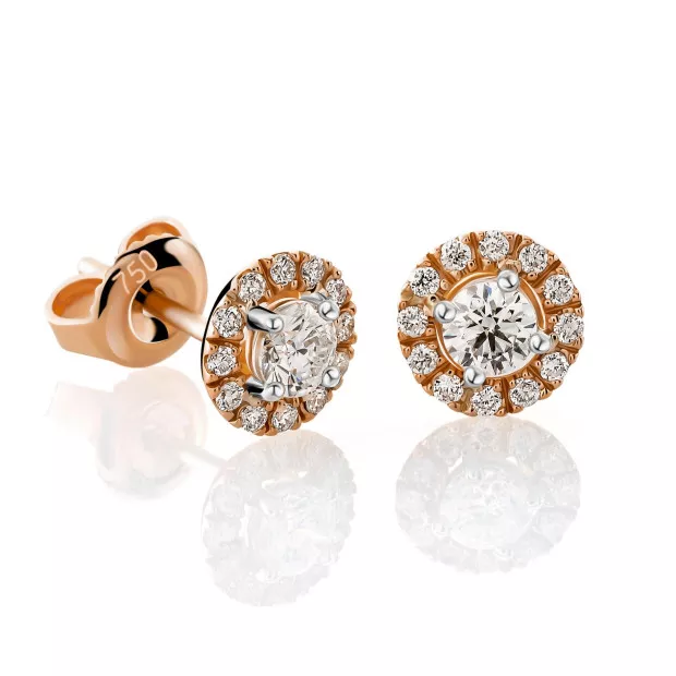 orphelia Gilda Two-tone 18k Stud Earrings OD-5029/1