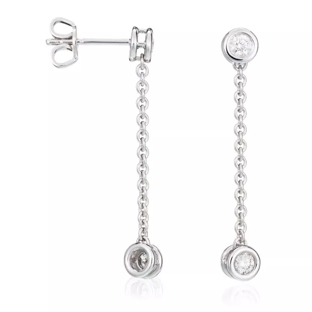 Orphelia Ingrid White-gold 18k Drop Earrings RD-014/1