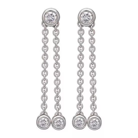 Orphelia Ingrid White-gold 18k Drop Earrings RD-023/1