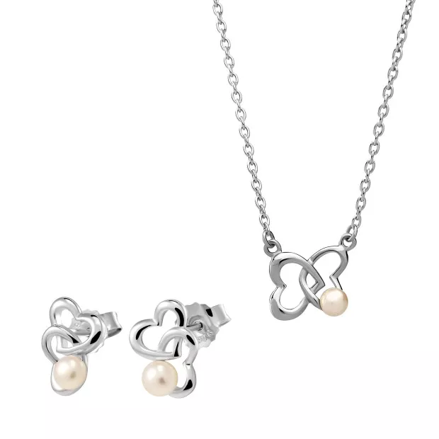 orphelia Lili Silver Set: Chain-pendant + Earrings SET-7513