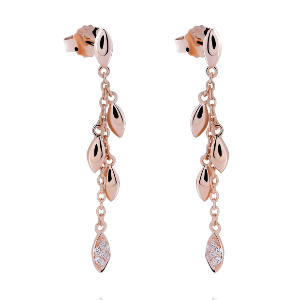 Orphelia Loana Sterling Silver Drop Earrings ZO-7505/RG