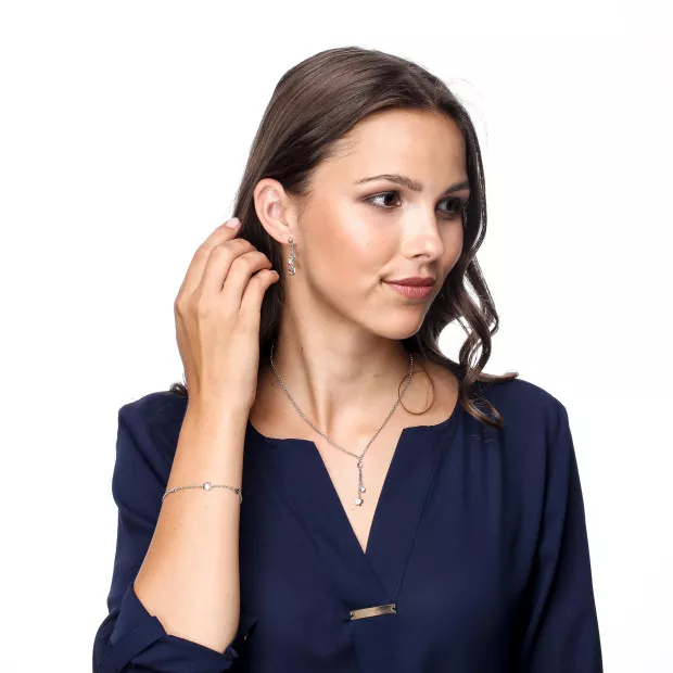 Orphelia Lorelei Sterling Silver Drop Earrings ZO-7386