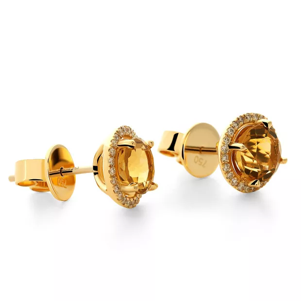 Orphelia Mattea Yellow-gold 18k Stud Earrings OD-5340