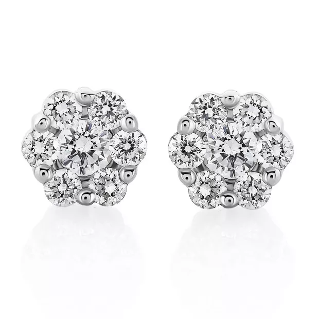 Orphelia Norvina White-gold 18k Stud Earrings OD-5326
