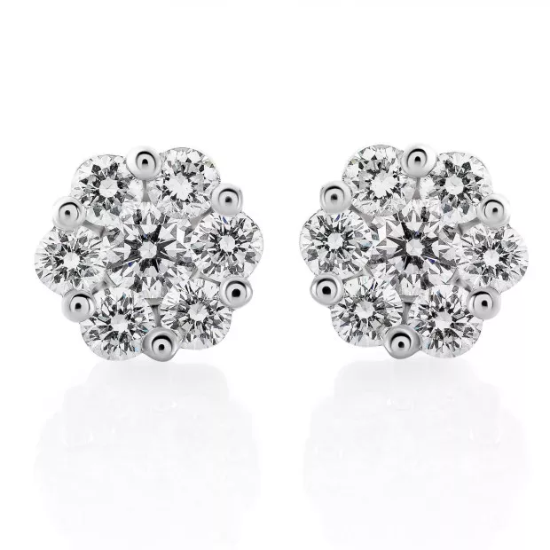 Orphelia Norvina White-gold 18k Stud Earrings OD-5328