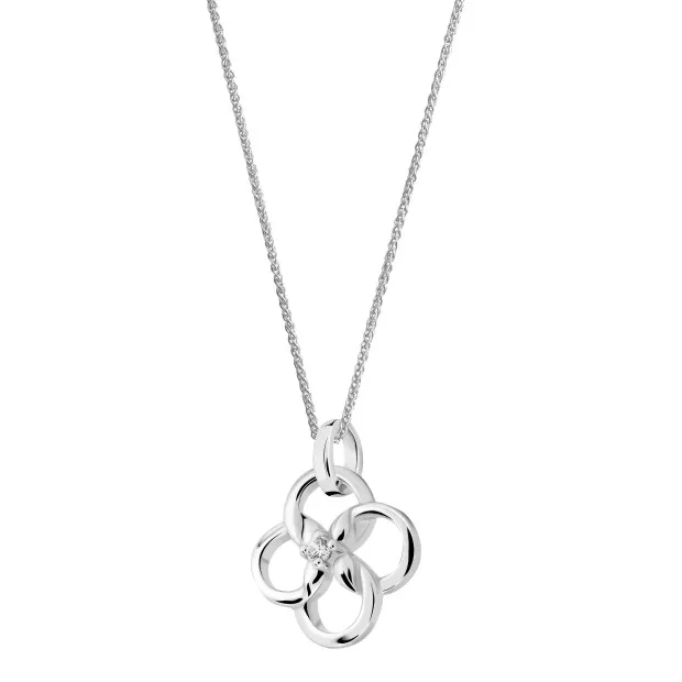 Orphelia Aida Silver Chain With Pendant ZH-7472