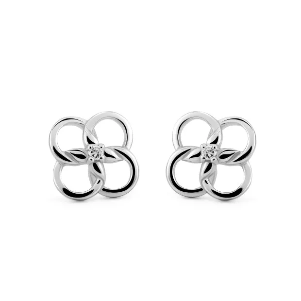 orphelia Aida Silver Stud Earrings ZO-7472
