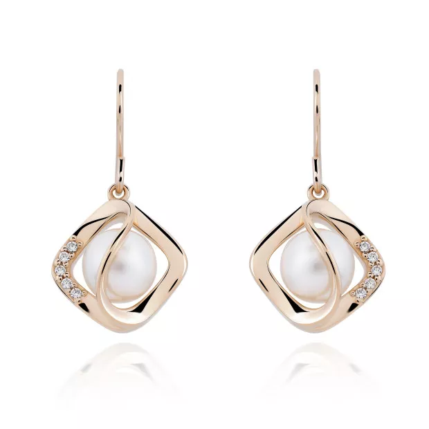 orphelia Aina Silver Drop Earrings ZO-7471/RG