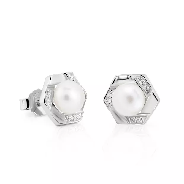 Orphelia Aliva Silver Stud Earrings ZO-7469