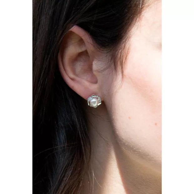 Orphelia Aliva Silver Stud Earrings ZO-7469