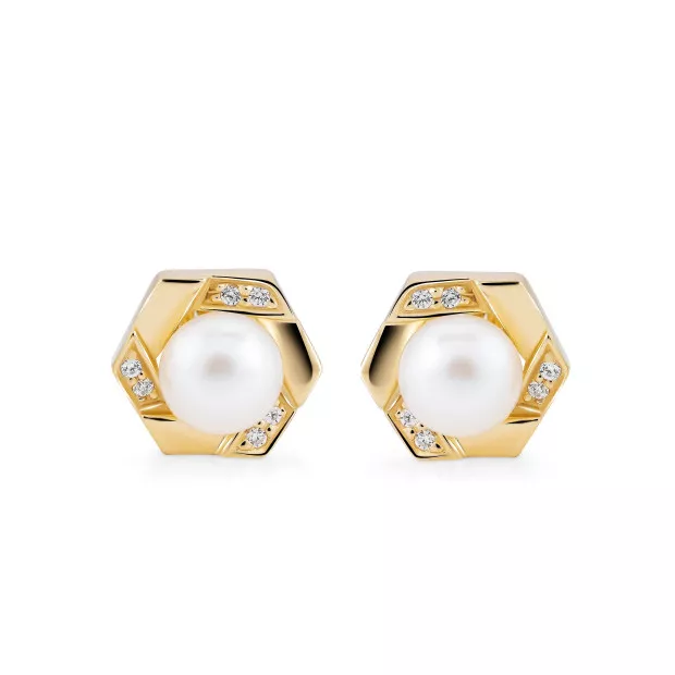 orphelia Aliva Silver Stud Earrings ZO-7469/G