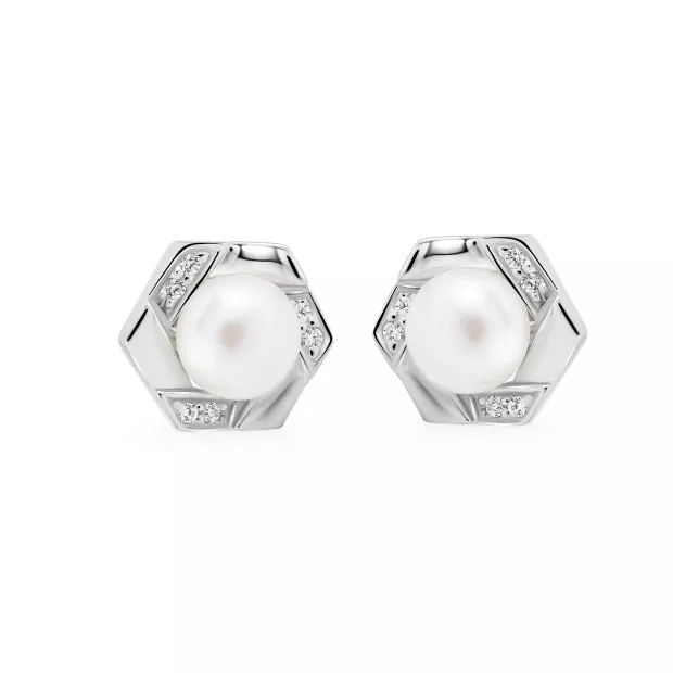 orphelia Aliva Silver Stud Earrings ZO-7469