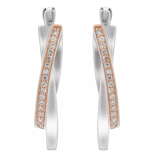 orphelia Alverta Silver Hoop Earrings ZO-7232