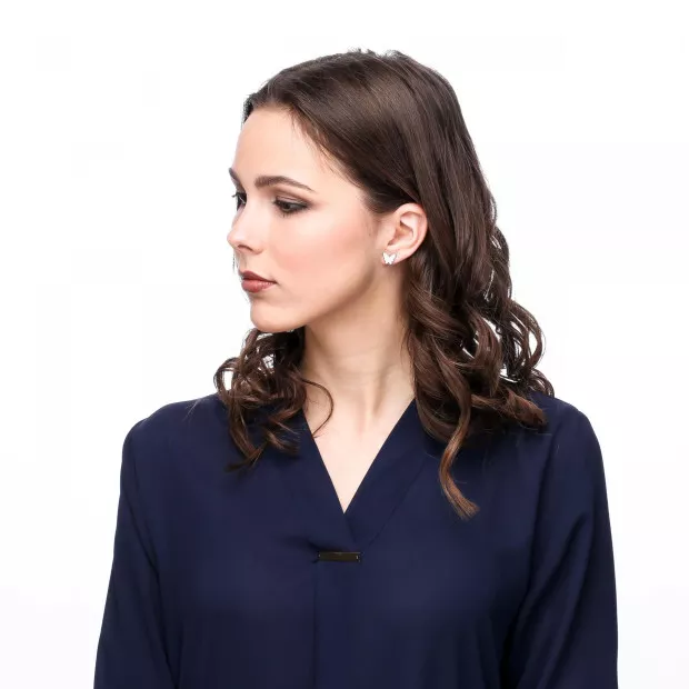 Orphelia Amaya Silver Stud Earrings ZO-7316