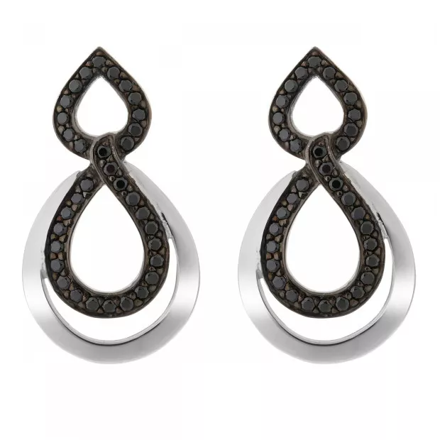 orphelia Amber Silver Drop Earrings ZO-7092/2