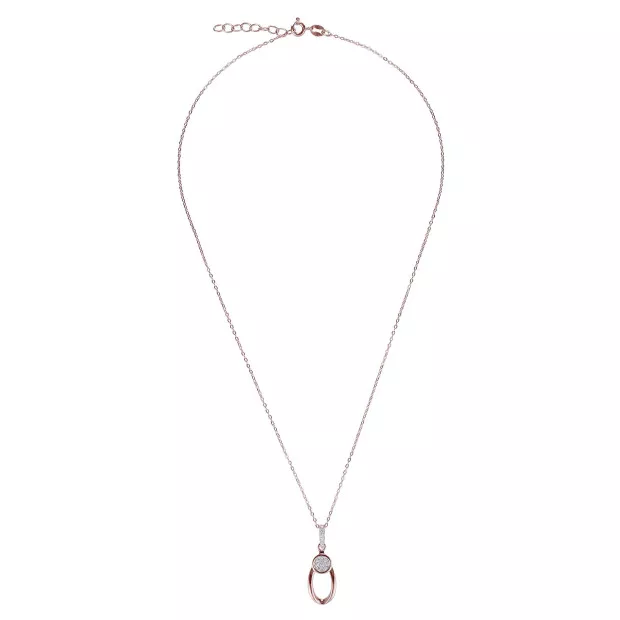 Orphelia Ambra Silver Chain With Pendant ZH-7439