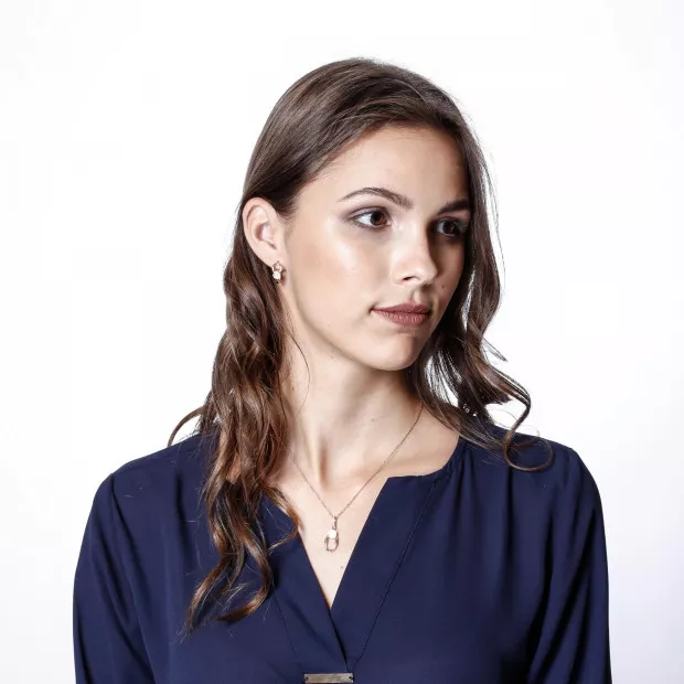 Orphelia Ambra Silver Chain With Pendant ZH-7439
