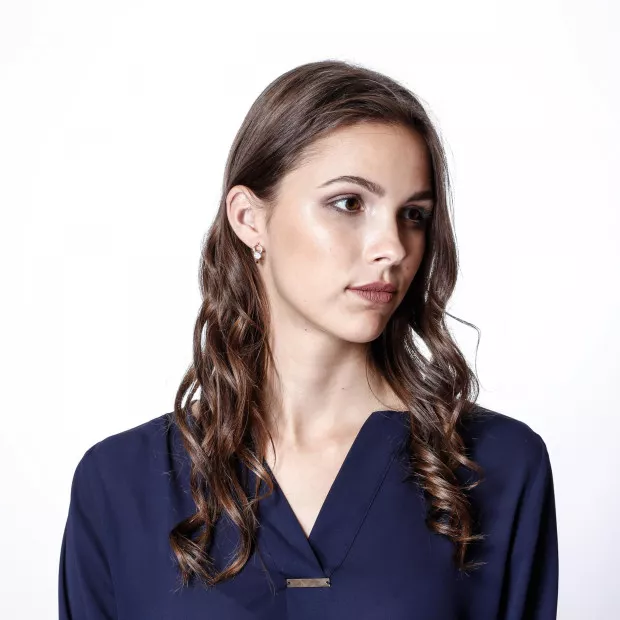 Orphelia Ambra Silver Hoop Earrings ZO-7439