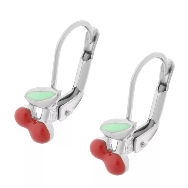 Orphelia Apple Silver Drop Earrings ZO-7149/2