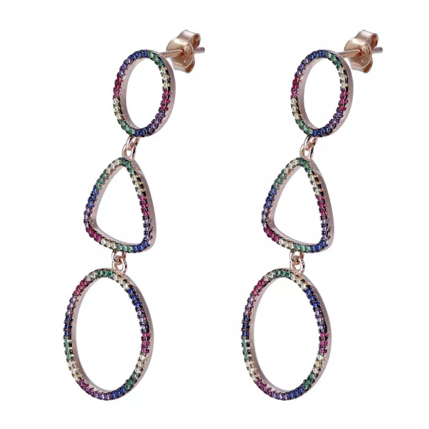 Orphelia Aura Silver Drop Earrings ZO-7461